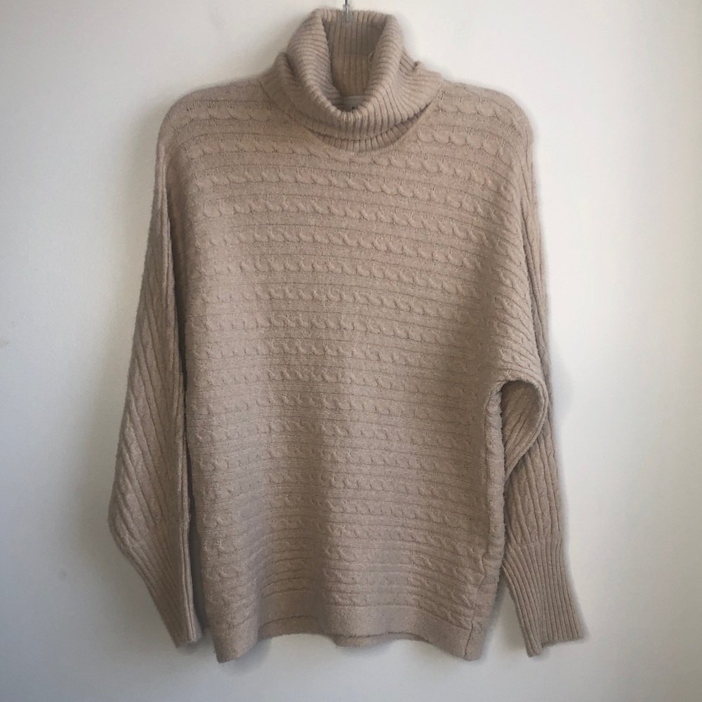 Olive + Oak Tan Turtleneck Sweater